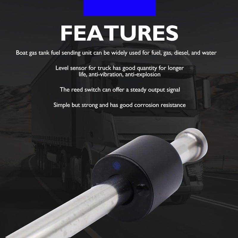 OXCANO Marine Fuel Sending Unit 0-90 ohms 8.5"(216mm) for Boat Fuel Tank Sender Stainless Steel Fuel Lever Sending Units Water Fuel Gauge Sender for Car Truck Vehicle - Image 4